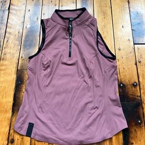 UNRL Women’s Medium Performance Sleeveless Polo Vest Golf Rayon Stretch Rosewood